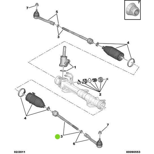 Genuine Peugeot Steering Connection Rod Kit - Citroen Ds4 2010-2021 Petrol | 3812F8 | 3812F8