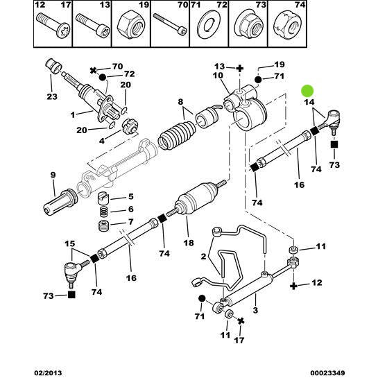 Steering Rod Balljoint Kit Right - Citroen Saxo 1996-2004 | 381741
