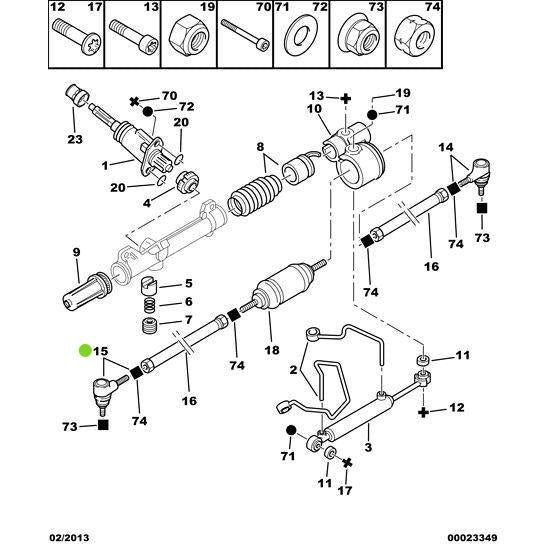 Steering Rod Balljoint Kit Left - Citroen Saxo 1996-2004 | 381742