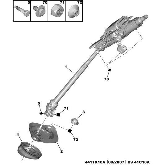 Steering Universal Joint Screw - Citroen Berlingo 2008-2012 Petrol | 410562