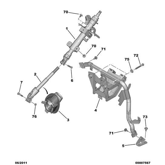 Steering Column Seal - Citroen Berlingo 2006-2008 Petrol | 415265