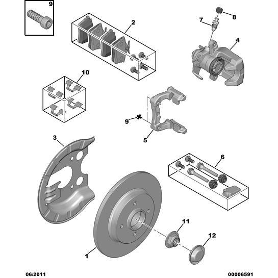 Rear Brake Pad Kit - Citroen C4 2008-2010 Diesel | 425467