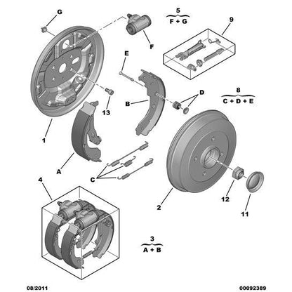 Genuine Rear Drum Brake Wheel Cylinder - Citroen DS3 2010-2022 Petrol | 4402F1