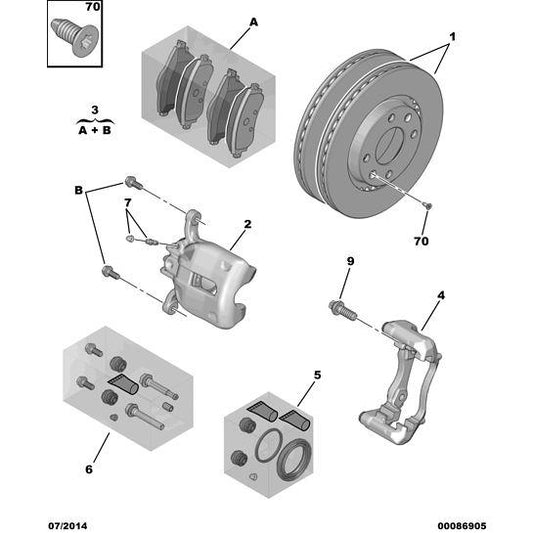 Brake Caliper Yoke - Citroen C4 2018-2020 Diesel | 4404L2