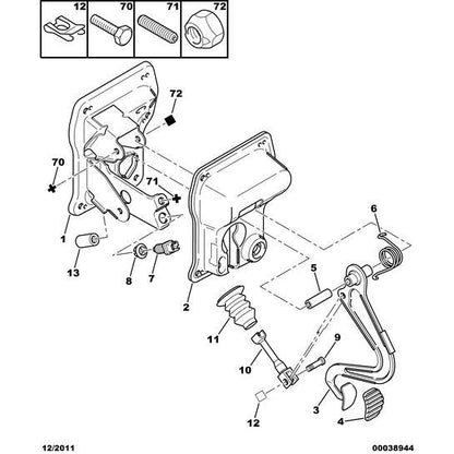 Brake Pedal Pushrod - Citroen Saxo 1996-2004 | 452455