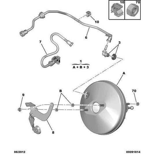 Brake Amplifier - Citroen C3 2009-2013 Petrol | 4535EH