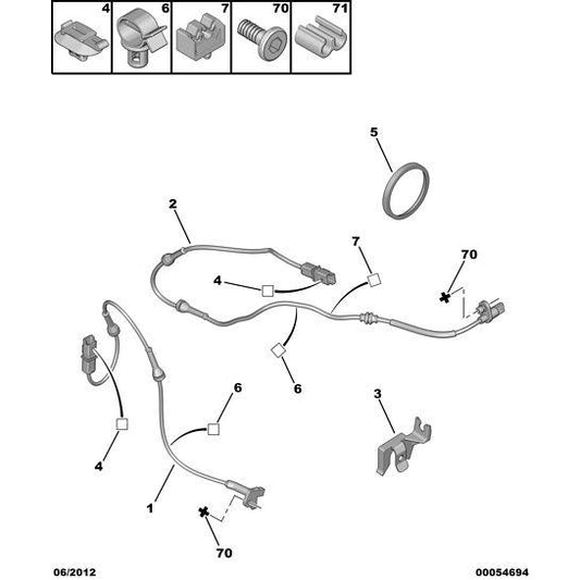 Wheel Abs Sensor - Citroen Berlingo 2008-2012 Petrol | 4545E8