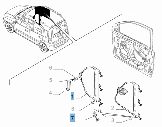 Genuine Fiat Window Regulato | 46803649