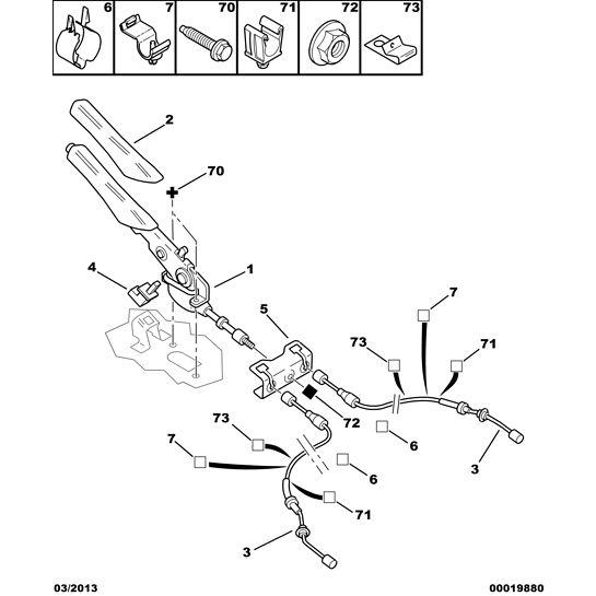 Handbrake Lever - Citroen Saxo 1996-2004 | 470156