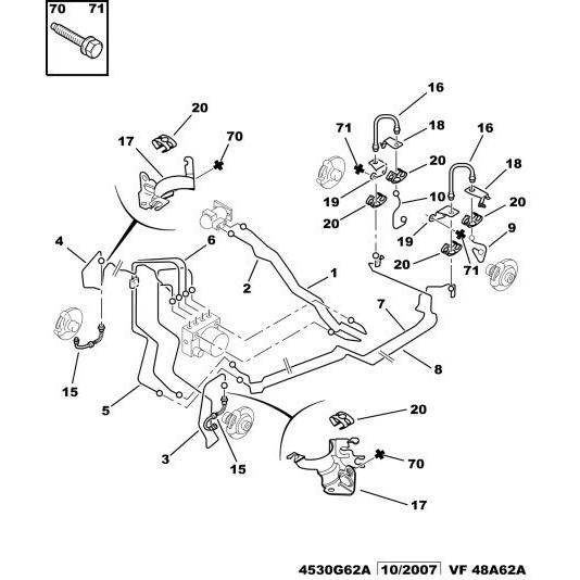 Hydraulic Line Bracket - Citroen Berlingo 2006-2008 Petrol | 4814R4