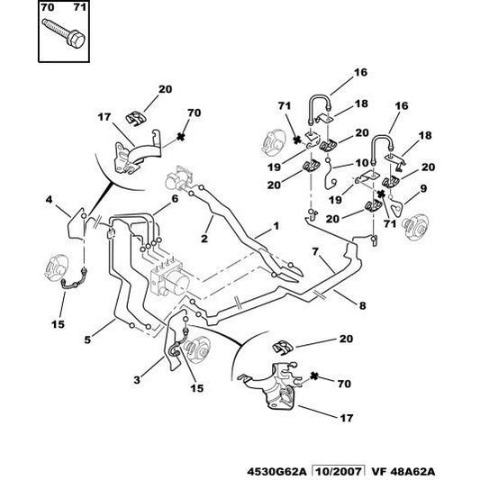 Hydraulic Line Bracket - Citroen Berlingo 2006-2008 Petrol | 4814R4