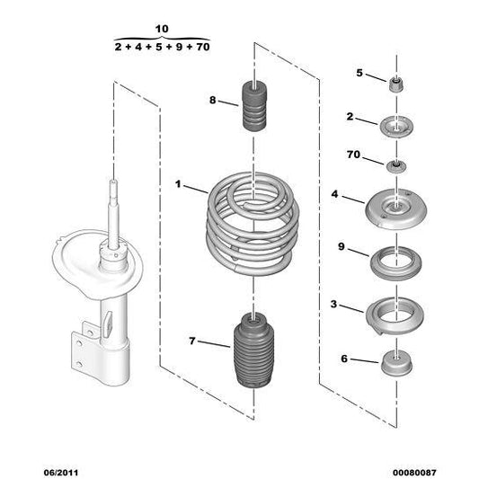 Front Suspension Spring - Citroen C4 2008-2010 Diesel | 5002FV