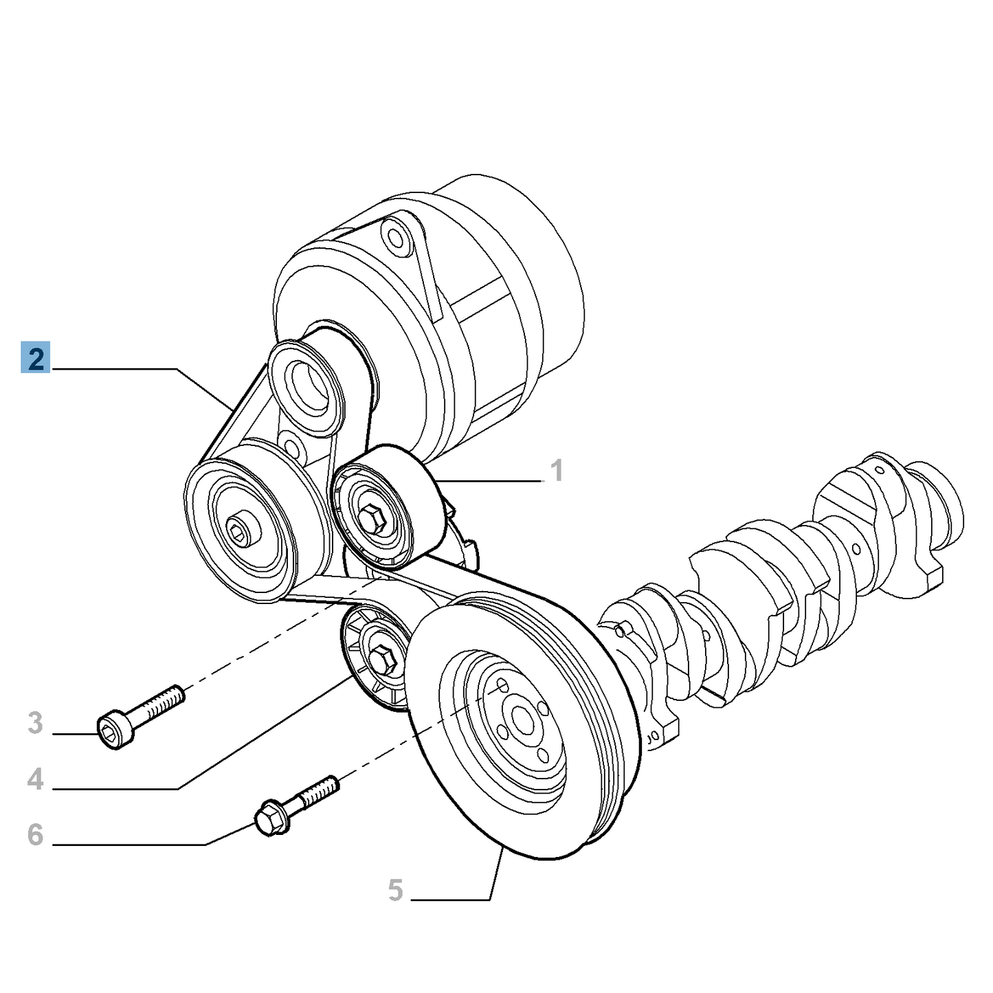 Genuine Auxiliary Belt - Fiat Ducato | 500388408