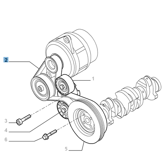 Genuine Auxiliary Belt - Fiat Ducato | 500388408