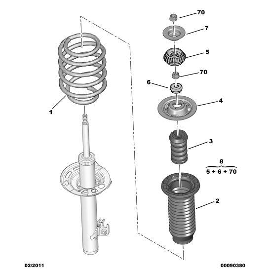 Shock-Absorber Thrust Bearing - Citroen C1 2005-2009 Diesel | 5038F6