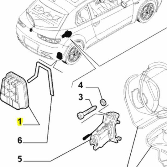 Rear Panel Air Vent - Alfa Romeo Brera / Spider | 50507669