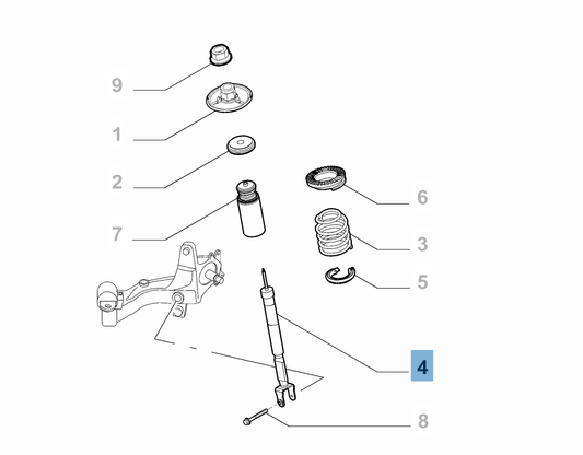 Genuine Rear Shock Absorber - Alfa Romeo Giulietta 2010-2020 | 50523980