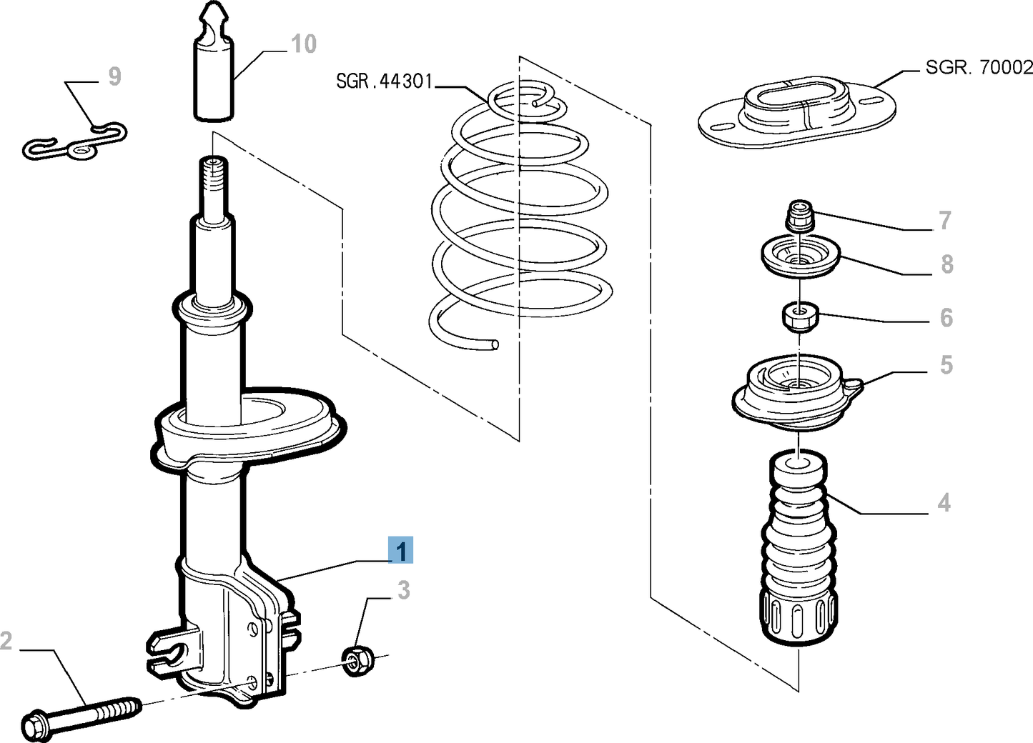 Genuine Fiat Shock Absorber | 50711334