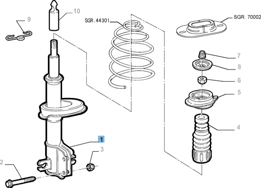 Genuine Fiat Shock Absorber | 50711334