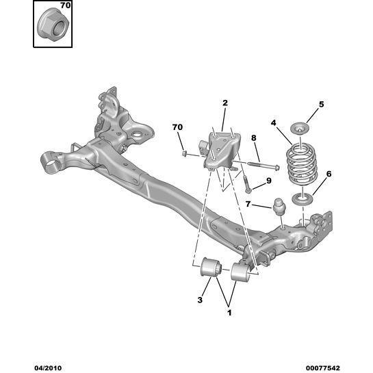 Rear Suspension Spring - Citroen C3 2009-2013 Petrol | 5102CT