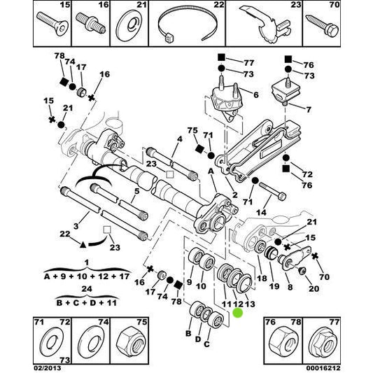 Genuine Suspension Crossmember Seal - Peugeot Citroen Xsara 2000-2004 | 515410