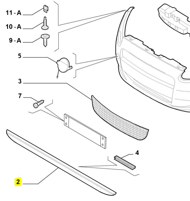Genuine Fiat Spoiler | 51702105