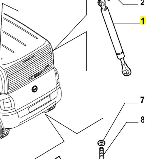 Genuine Boot Gas Prop Strut - Fiat Multipla 1998-2010 | 51794446