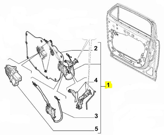 Genuine Jeep Renegade Window Regulator and Frame | 52015495