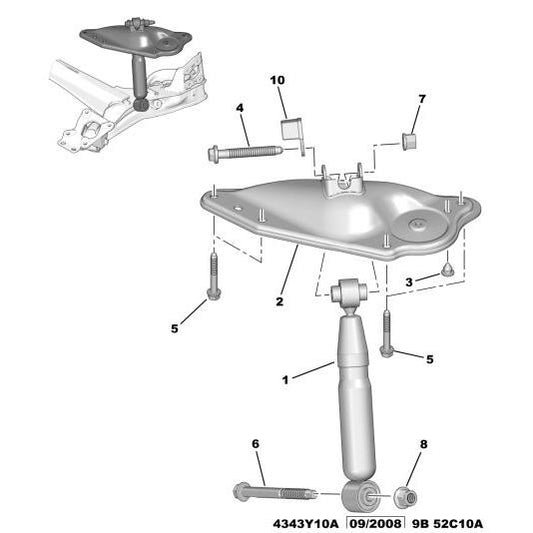 Rear Suspension Damper - Citroen Berlingo 2012-2015 Diesel | 5206RN