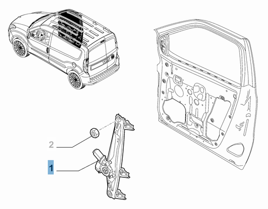 Genuine Fiat Window Regulato | 52063785