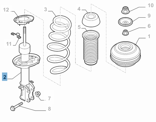 Genuine Fiat Shock Absorber | 52091345