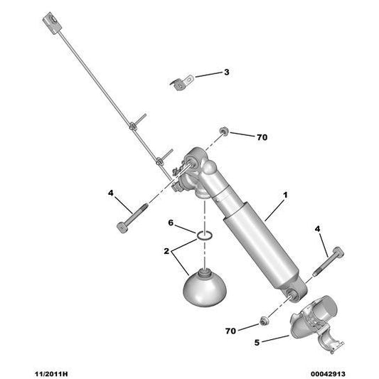 Genuine Peugeot Shock-Absorber Fixing Screw - Citroen C6 2005-2012 Diesel | 522438 | 522438