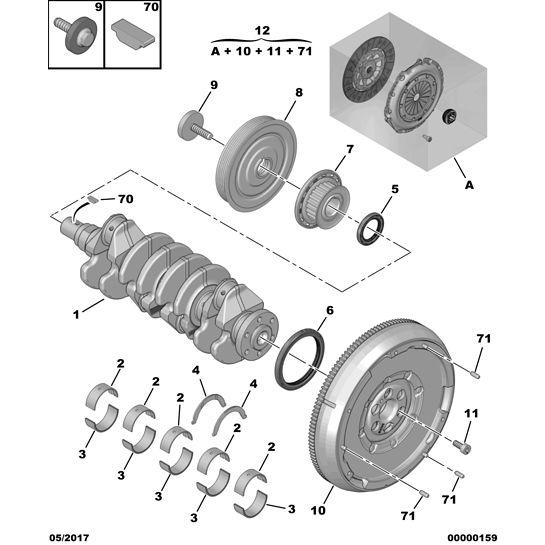 Petrol Flywheel Screw - Citroen C3 2002-2005  | 053753