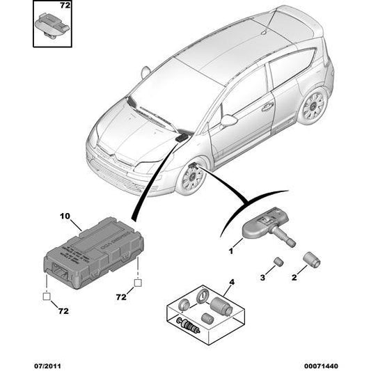 Wheel Valve Assembly - Citroen C4 2008-2010 Diesel | 540418