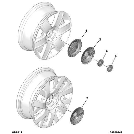 Wheel Badge Cap - Citroen C4 2008-2010 Diesel | 542129