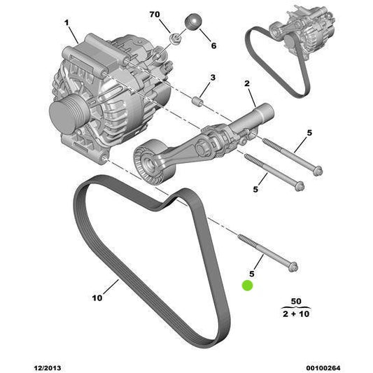 Genuine Peugeot Alternator Fixing Screw - Citroen Ds5 2011-2021 Petrol | 5703A6 | 5703A6