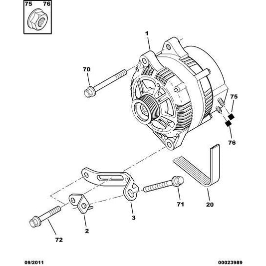 Citroen C1 2005-2009 Petrol Alternator Tension Lug | 5708A0