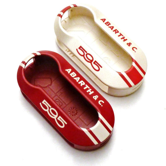 Key Covers - Fiat / Abarth 595 / 500 - White / Red | 5745277