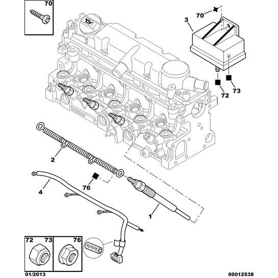 Genuine Preheating Plug - Citroen C5 / Peugeot 807 2.0 Turbo Diesel | 5960F5