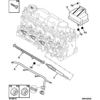 Genuine Preheating Plug - Citroen C5 / Peugeot 807 2.0 Turbo Diesel | 5960F5
