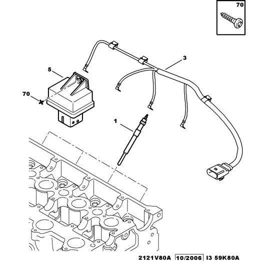 Preheating Plug - Citroen C-Crosser 2007-2012 Diesel | 5960G6
