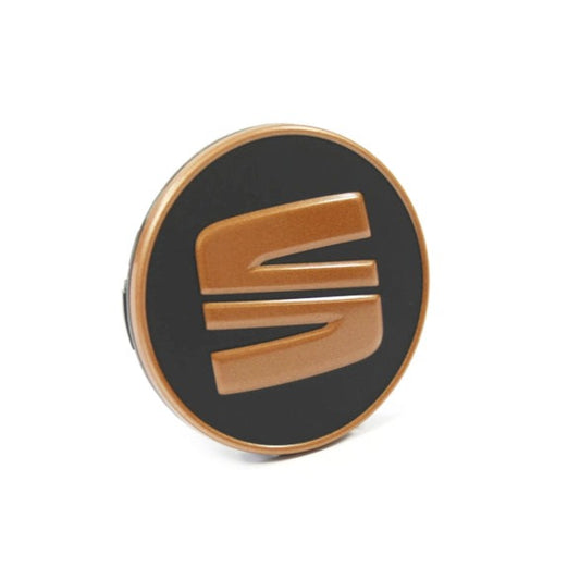 Genuine SEAT Alloy Wheel Centre Cap Black 'Cupra Copper'/Gold | 5F0601171TVK
