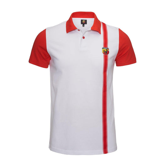 Men's Abarth Red and White Polo - XL | 6002350623