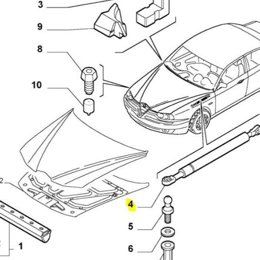 Bonnet Strut - Alfa Romeo 156 | 60654724