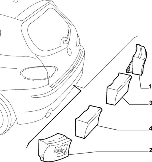 Genuine Fiat Rear Bumper Impact Foam - Alfa Romeo 147 Gta | 60678823 | 60678823