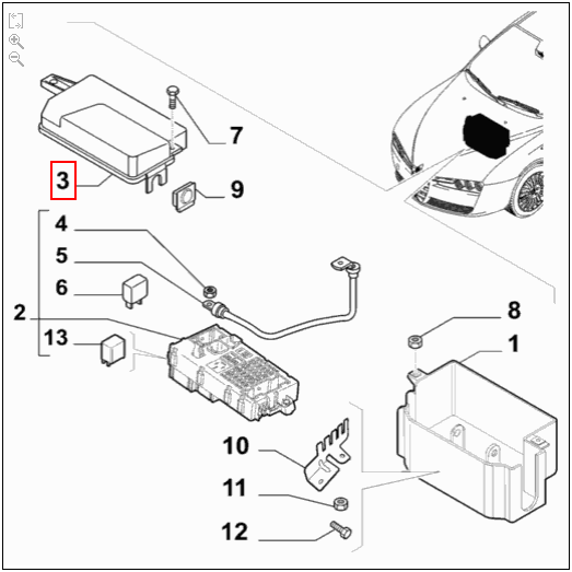 Fuse Box Cover - Alfa Romeo 159 / Brera & Spider | 60699387