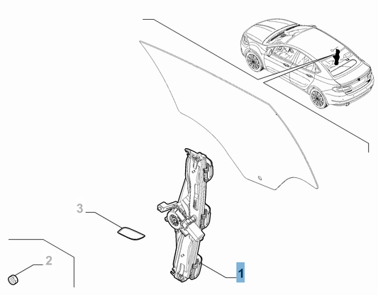 Genuine Fiat Rear Left Window Regulator - Fiat And Fiat Professional | 52093915 | 52093915