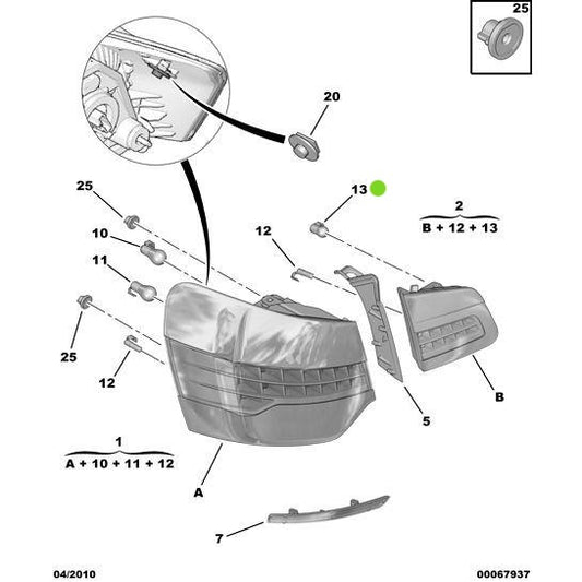 Genuine Peugeot Indicator Bulb - Citroen C8 2002-2008 | 6216C2 | 6216C2