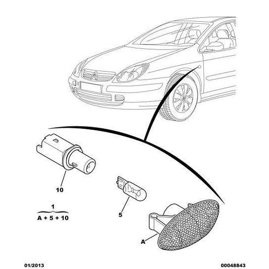 Side Flash-Unit - Citroen C5 2001-2004 Diesel | 632574