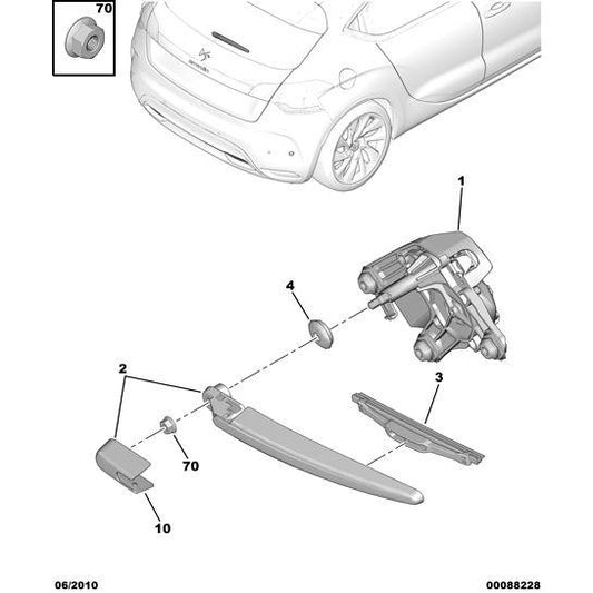 Genuine Peugeot Citroen Ds4 2010-2021 Diesel Rear Window Wiper Blade | 6426XH